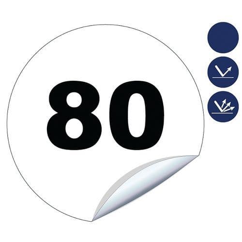 Kruhová značka Novap omezení rychlosti "80" - 200 mm