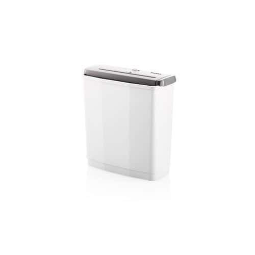 Skartovačka Dahle PaperSAFE 60 Skartovací stroj s ručním vtahováním papíru vhodný pro domácí použití nebo pro menší kanceláře.<br />Jemný řez na proužky.<br />Automatické spuštění/zastavení pro bezpečné použití.<br />Ruční řízení s funkcí běhu zpět/vpřed.<br />Ochrana proti přehřátí.<br />Odnímatelný horní díl pro pohodlné vyprázdnění sběrné nádoby.<br />Stupně utajení P-2/T-2/E-2.<br />Skartace papíru a kreditních karet.<br />Bez nutnosti údržby a mazání.