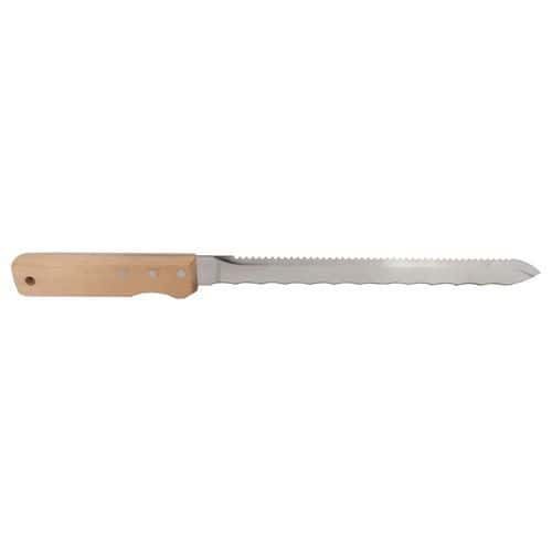 TOPTRADE nůž na izolační vatu Speciální nůž z nerezové oceli pro rychlé a přesné řezání minerální vaty Ergonomická rukojeť pro lepší úchop.