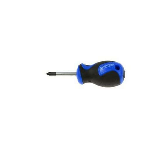 Křížový šroubovák ph 1 x 38mm GEKO Vyrobeno ze silné chrom vanadiové oceli<br />Magnetická špička<br />Rukojeť s praktickým otvorem k zavěšení<br />Rukojeť s měkkým úchopem ze dvou materiálů (plast + guma)