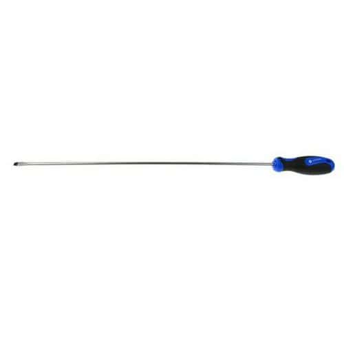 Plochý šroubovák 5 x 400mm GEKO Vyrobeno ze silné chrom vanadiové oceli<br />Magnetická špička<br />Rukojeť s praktickým otvorem k zavěšení<br />Rukojeť s měkkým úchopem ze dvou materiálů (plast + guma)