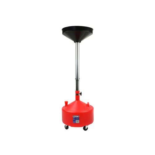 Odkalovač odpadního oleje 30l GEKO Nastavitelná výška od 1200 do 1520 mm<br />Hliníková trubka o průměru 50 mm<br />Olejová nádrž z odolného plastu<br />4 kolečka z PVC odolná proti oleji<br />Kapacita: 30 litrů<br />Průměr nádrže: 45 cm<br />Průměr tuby: 50 mm / 2