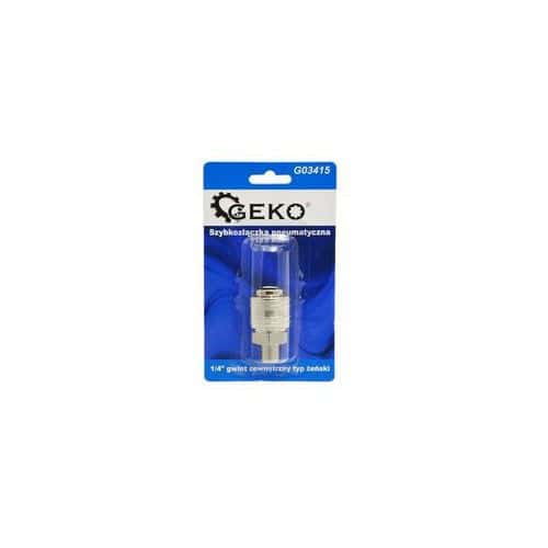 Pneumatická rychlospojka vnější závit 1/4" samice GEKO Praktická pneumatická rychlospojka s vnějším závitem 1/4" samice.