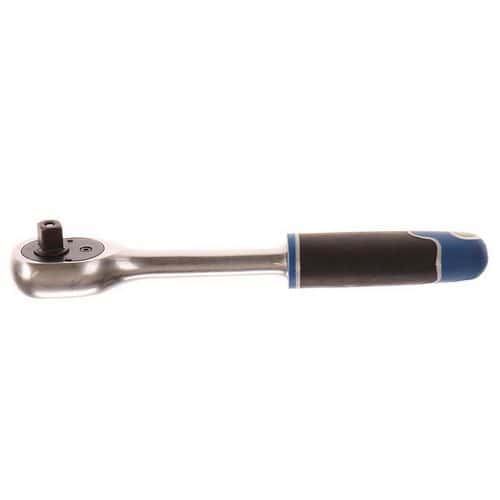 Ráčna 3/8" GEKO Konstrukce z CrV chrom-vanadiové legované oceli<br />45-ráčnový mechanismus<br />Levá / pravá změna spínače směru<br />Uvolňovací tlačítko zámku uzávěru<br />Dvousložková rukojeť proti sklouznutí