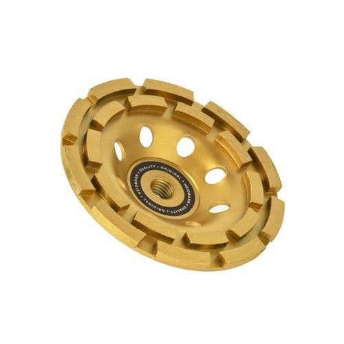 Diamantový brusný kotouč DOUBLE 125mm M14 GEKO Použití: beton<br />Rozměry: 125mm M14<br />Max 80m / s