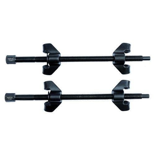 Stahovák pružin tlumičů automobilů 370mm YATO Délka (mm): 370<br />Šířka (mm): 82<br />2-ramenný stahovák<br />Centrální šroub se 6-hranem 1/2 (12.5 mm)