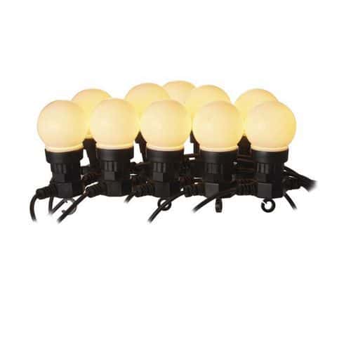 LED světelný řetěz - 10x párty žárovky mléčné