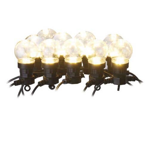 LED světelný řetěz - 10x párty žárovky čiré