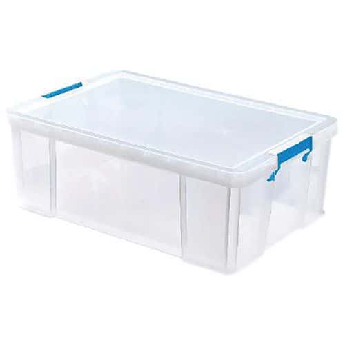 Plastový úložný box s víkem na klip Manutan Expert